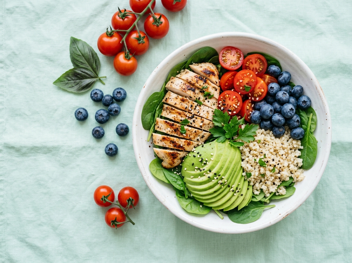 Nutritious healthy food bowl